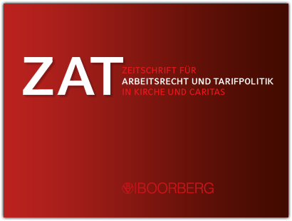 Zum Artikel "Veröffentlichung in der Zeitschrift für Arbeitsrecht und Tarifpolitik in Kirche und Caritas"