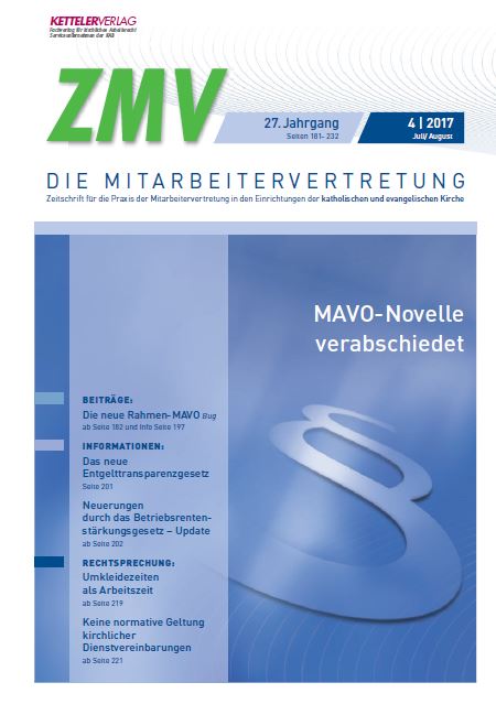 Zum Artikel "Veröffentlichung in der ZMV"