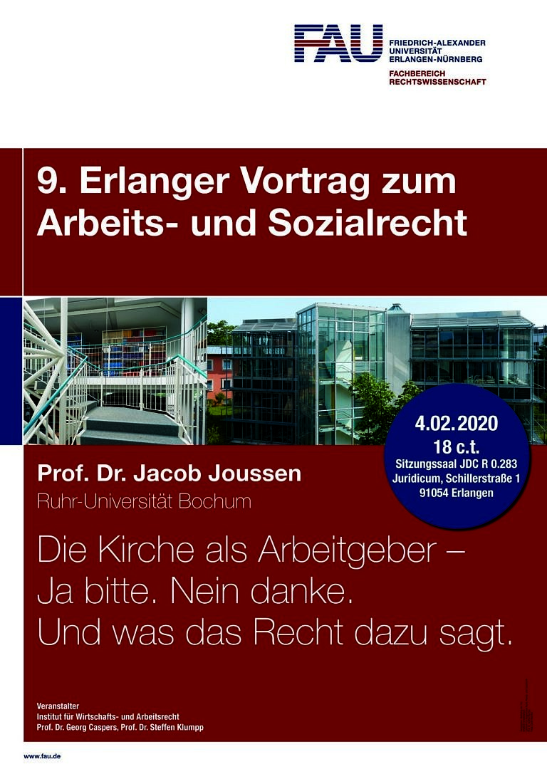 9. Erlanger Vortrag zum Arbeits- und Sozialrecht